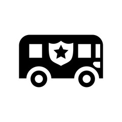 Prison bus icon vector illustration graphic design