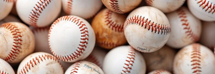 Closeup of Baseball Balls