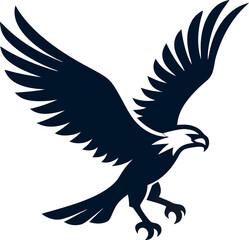 Fototapeta premium Majestic bald eagle logo exudes power. 