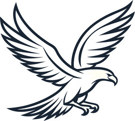 Obraz premium Majestic bald eagle logo exudes power. 