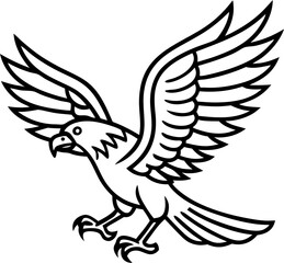 Obraz premium Majestic bald eagle logo exudes power. 