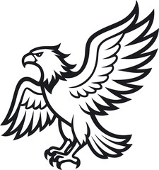 Obraz premium Majestic bald eagle logo exudes power. 