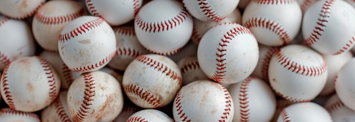 Closeup of Baseball Balls