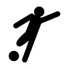 Playing football icon vector illustration graphic design