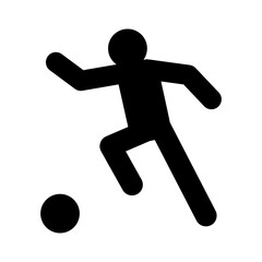 Playing football icon vector illustration graphic design