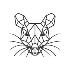 geometric depiction of a mouse face
