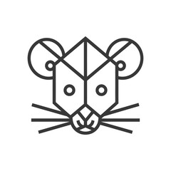 geometric mouse design with a minimalist style