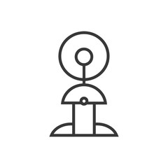 minimalist line drawing of a lamp