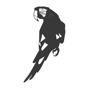 recommend clip art: parrot silhouette with its wings spread wide