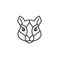 Fototapeta premium Geometric animal illustration Simple lines bold style