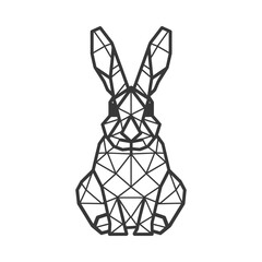 geometric art design bunny art Simple and elegant