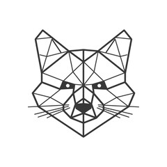 Geometric fox face A simple design with sharp lines