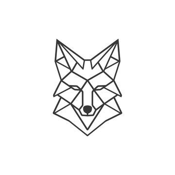 Geometric fox face Simple and stylish