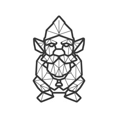 Fototapeta premium Geometric gnome with a pointy hat