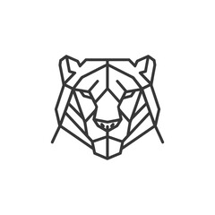 Geometric tiger bold and fierce