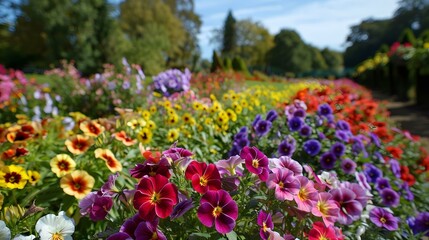 Colorful Flowers in a Garden