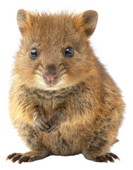 PNG  Adorable quokka on white background