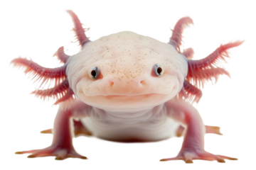 PNG  Cute axolotl with pink gills