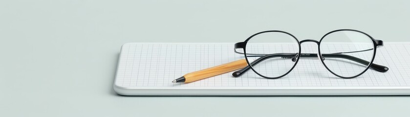 Clean tablet mockup with stylus pen