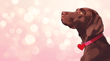 Elegant Minimalist Digital Art Featuring a Joyful Red Pointer