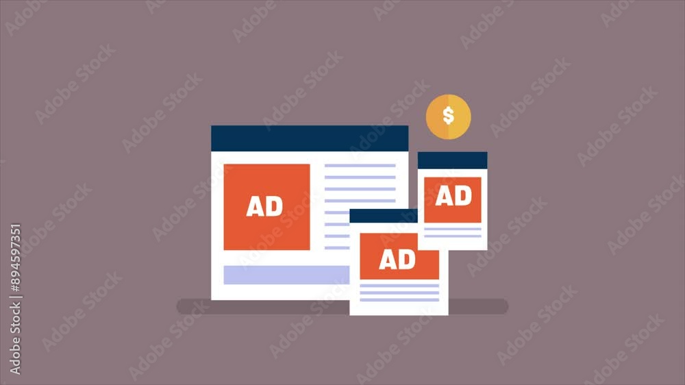 Wall mural digital advertising network, remarketing ad campaign, targeting audience through multiple devices, d