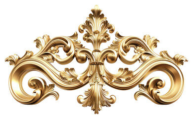PNG Elegant golden ornamental design
