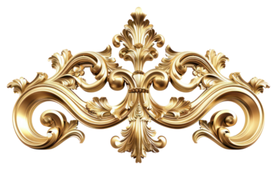 PNG Elegant golden ornamental design