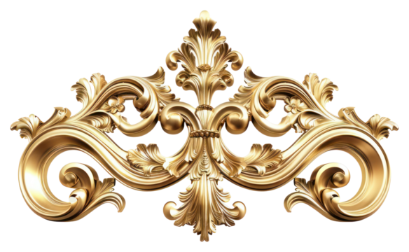 PNG Elegant golden ornamental design