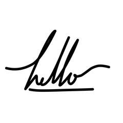 Cursive Hello lettering