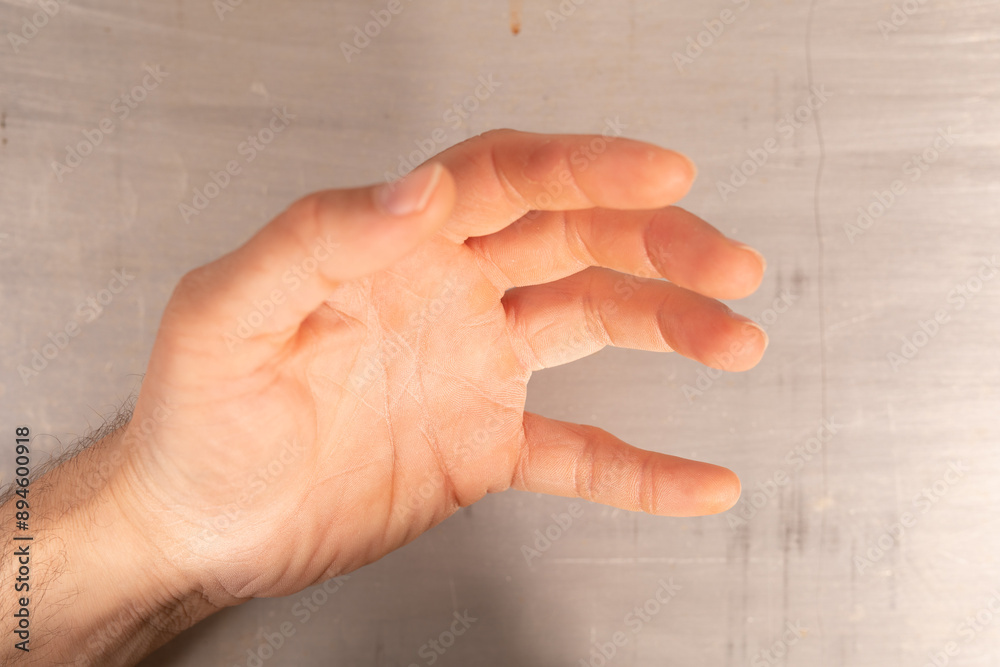 Poster an open palm facing the camera