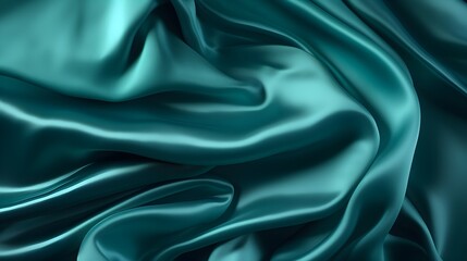 Blue green silk satin. Emerald curtain UHD Wallpaper