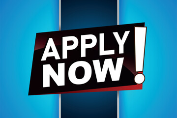 apply now poster banner graphic design icon logo sign symbol social media website coupon

