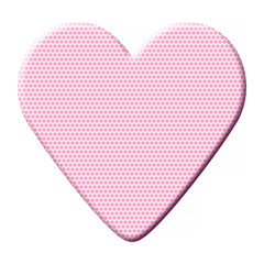 valentine covered with pink flowers pattern and isolated on white