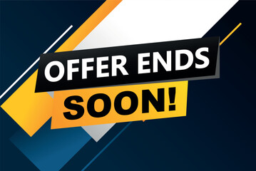 offer ends soon poster banner graphic design icon logo sign symbol social media website coupon

