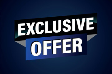 exclusive offer poster banner graphic design icon logo sign symbol social media website coupon

