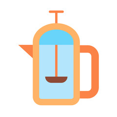 French Press Flat Icon