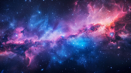 Fototapeta premium Universe filled with stars, nebula, galaxies. Night sky