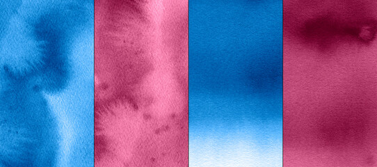 Collection of banners with watercolor texture background. Suitable for social media stories.