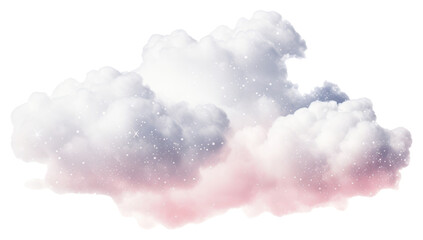 PNG  Dreamy pastel clouds with sparkles