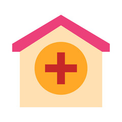 Fototapeta premium Nursing Home Flat Icon