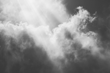 PNG  Dramatic clouds with sunbeams