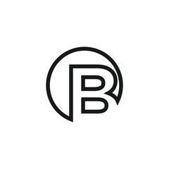 Letter B logo design vector with universal form and creative idea