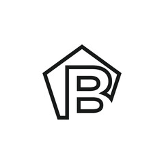 Fototapeta premium Letter B logo design vector with universal form and creative idea