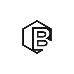 Letter B logo design vector with universal form and creative idea