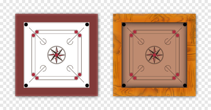 Carrom Board Designs - Carrom Table Icons. Can be For Ui, Game, Print And other uses. Traditional and Modern. Vector Illustration Concept.