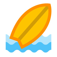 Surfing Flat Icon