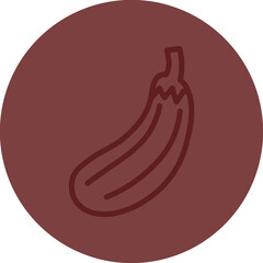Zucchini Vector Line Maroon Circle Maroon