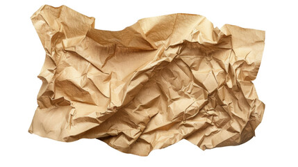 A piece of paper is crumpled and torn, with a rough texture