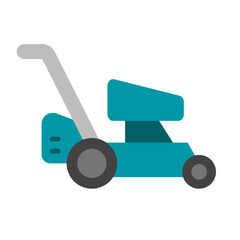 Lawn Mower Flat Icon