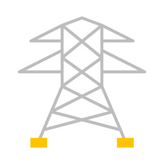 Power Line Flat Icon